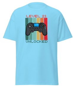 21st Birthday T-shirt Gamer Controller Level 21 Unlocked