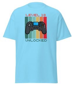 18th Birthday T-shirt Gamer Controller Level 18 Unlocked