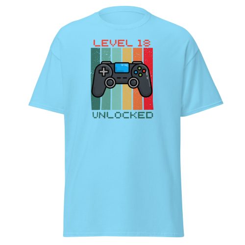 18th Birthday T-shirt Gamer Controller Level 18 Unlocked