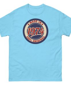 50th Birthday T-shirt Made in 74 Route Sign 1974