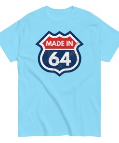 60th Birthday T-Shirt Made In 64 Route Sign 1964