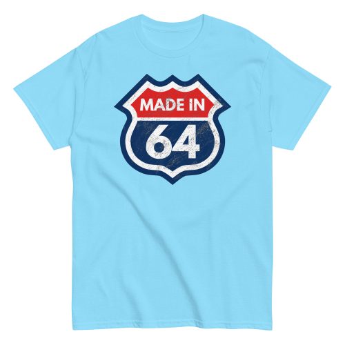 60th Birthday T-Shirt Made In 64 Route Sign 1964