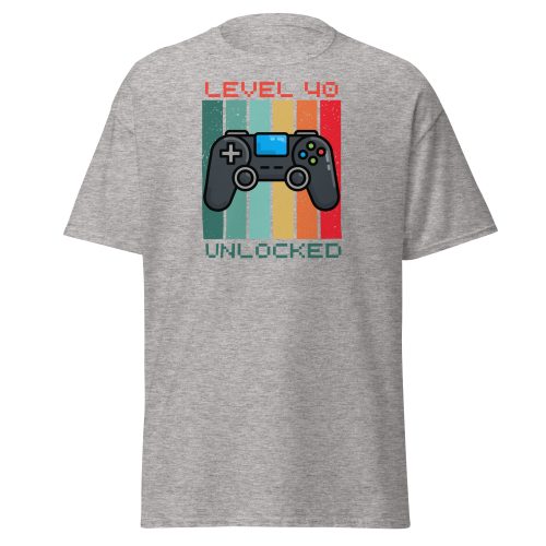 40th Birthday T-shirt Gamer Controller Level 40 Unlocked
