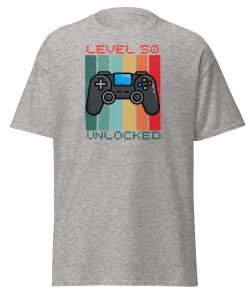 50th Birthday T-shirt Gamer Controller Level 50 Unlocked