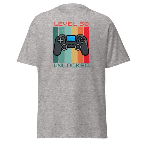 50th Birthday T-shirt Gamer Controller Level 50 Unlocked