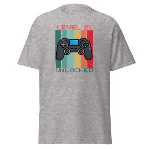 21st Birthday T-shirt Gamer Controller Level 21 Unlocked