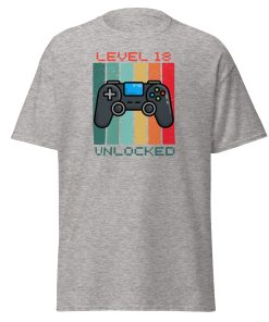 18th Birthday T-shirt Gamer Controller Level 18 Unlocked