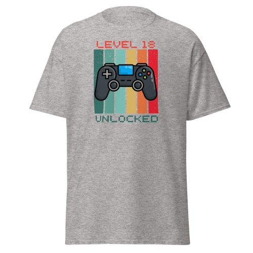 18th Birthday T-shirt Gamer Controller Level 18 Unlocked