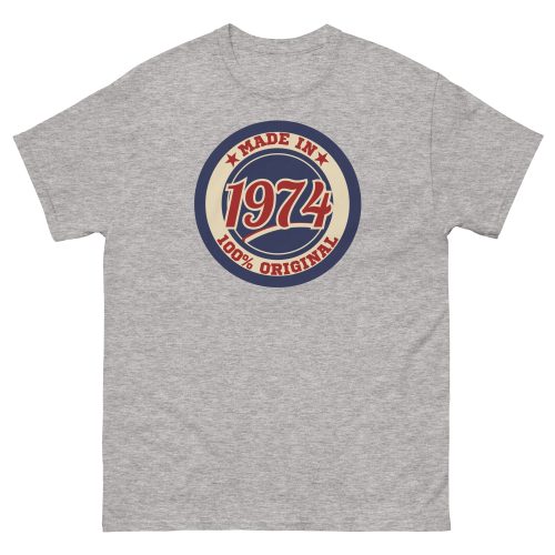 50th Birthday T-shirt Made in 74 Route Sign 1974