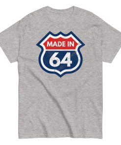 60th Birthday T-Shirt Made In 64 Route Sign 1964