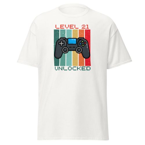 21st Birthday T-shirt Gamer Controller Level 21 Unlocked