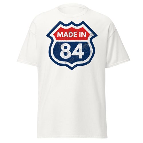 40th Birthday T-shirt Made in 84 Route Sign 1984