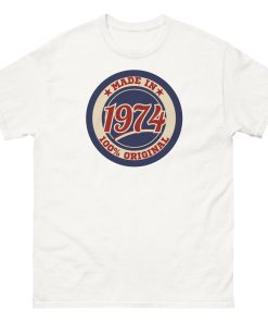 50th Birthday T-shirt Made in 74 Route Sign 1974