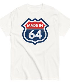 60th Birthday T-Shirt Made In 64 Route Sign 1964