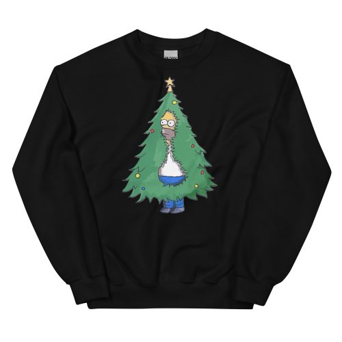 Homer Simpson Christmas Jumper Homer Christmas Tree Sweatshirt