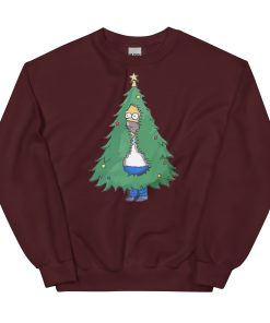 Homer Simpson Christmas Jumper Homer Christmas Tree Sweatshirt