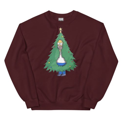 Homer Simpson Christmas Jumper Homer Christmas Tree Sweatshirt