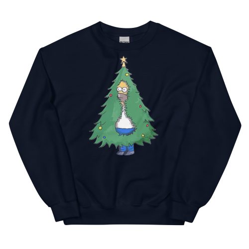 Homer Simpson Christmas Jumper Homer Christmas Tree Sweatshirt