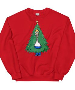 Homer Simpson Christmas Jumper Homer Christmas Tree Sweatshirt