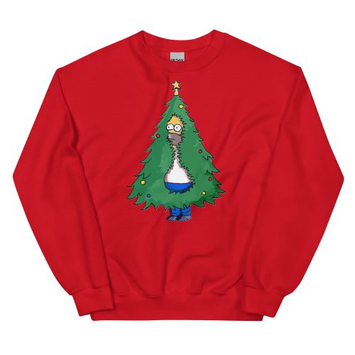 Homer Simpson Christmas Jumper Homer Christmas Tree Sweatshirt