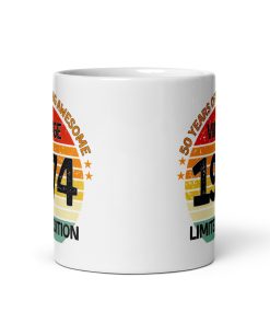 50th Birthday Mug 1974 Limited Edition Vintage 50th Mug