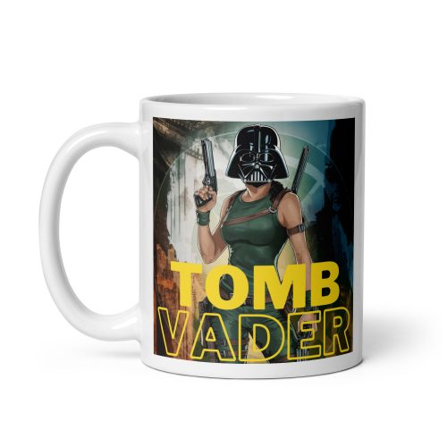 Tomb Vader Mug – Mashup of Lara Croft and Darth Vader