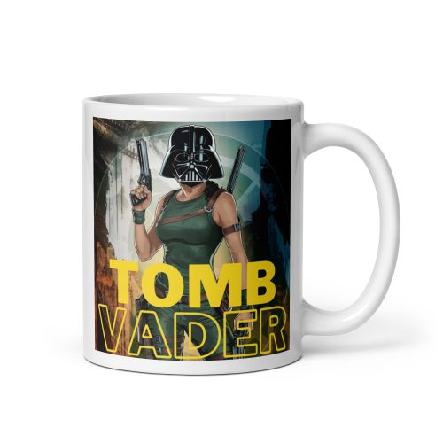 Tomb Vader Mug – Mashup of Lara Croft and Darth Vader