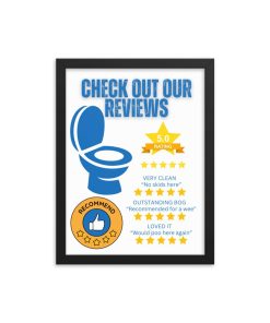 Toilet Reviews Framed Toilet Bathroom Art Framed Poster
