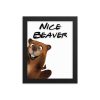 Nice Beaver Framed Toilet Bathroom Art Framed Poster Print