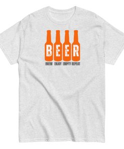 Beer T-Shirt Brew Enjoy Empty Repeat Funny Beer T-shirt