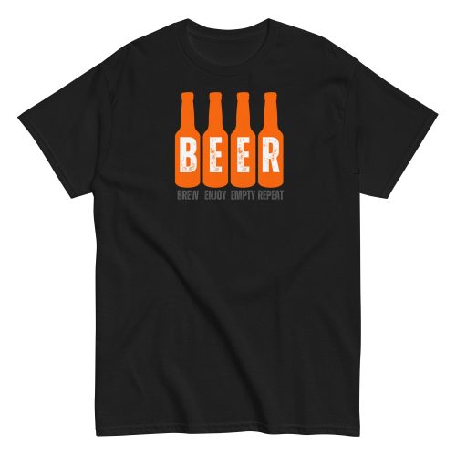 Beer T-Shirt Brew Enjoy Empty Repeat Funny Beer T-shirt