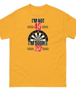 40th Birthday Darts T-shirt I’m Double 20 Darts Player T-shirt
