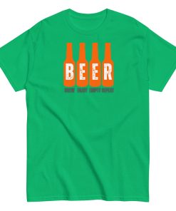 Beer T-Shirt Brew Enjoy Empty Repeat Funny Beer T-shirt