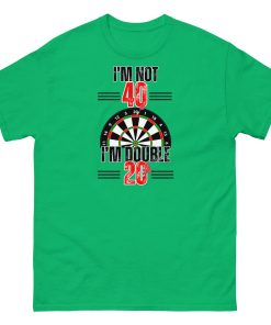 40th Birthday Darts T-shirt I’m Double 20 Darts Player T-shirt