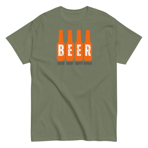 Beer T-Shirt Brew Enjoy Empty Repeat Funny Beer T-shirt