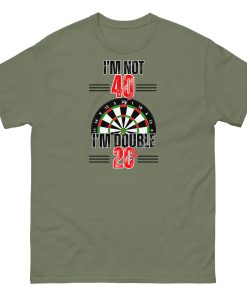 40th Birthday Darts T-shirt I’m Double 20 Darts Player T-shirt