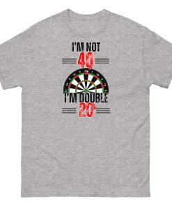 40th Birthday Darts T-shirt I’m Double 20 Darts Player T-shirt