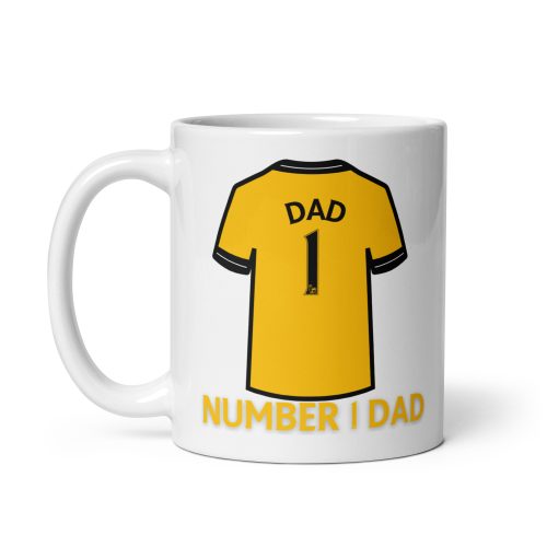 Wolves Number 1 Dad Mug Fathers Day Dad Birthday Mug