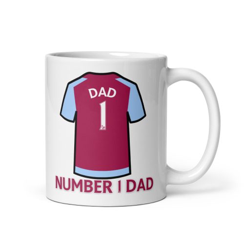 Aston Villa Number 1 Dad Mug Fathers Day Dad Birthday Mug