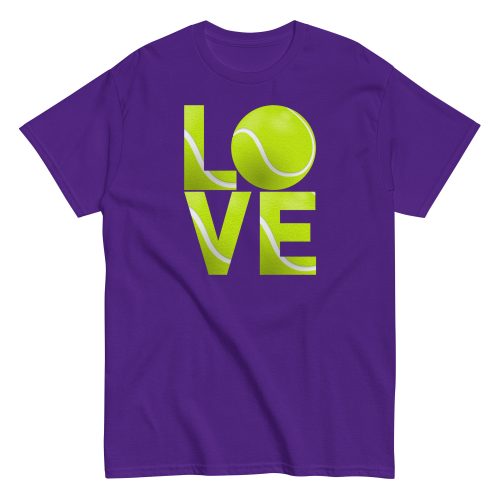 T-Shirt Love Tennis – Maglietta Sportiva Donna – Verde – Fruit Of The Loom – 100% Cotone
