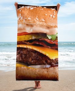 Burger Beach Towel