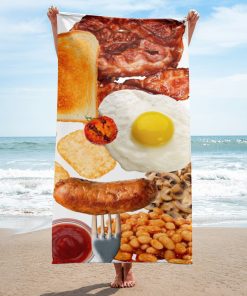 Fried Breakfast Beach Towel