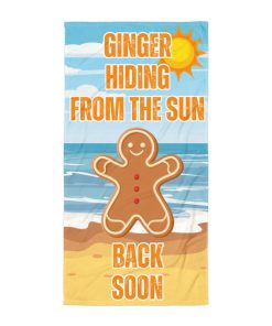 Ginger Beach Towel Funny Beach Towel For Ginger People