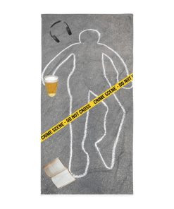 Crime Scene Beach Towel novelty Funny Beach Towels - Image 2