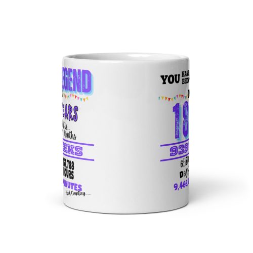 18th Birthday Mug You Have Been A Legend Funny 18th Mug