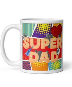 Super Dad Comic Book Style Father’s Day Mug Dad Birthday