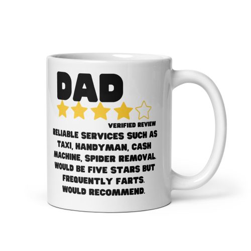 Father’s Day Mug Dad Reviews Funny Dad Birthday Mug