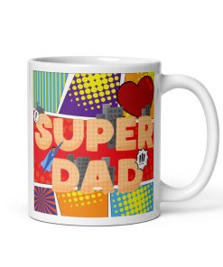 Super Dad Comic Book Style Father’s Day Mug Dad Birthday