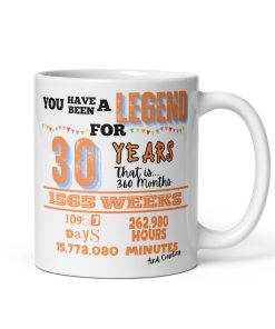 30th Birthday Mug You Have Been A Legend Funny Rude 30th Mug