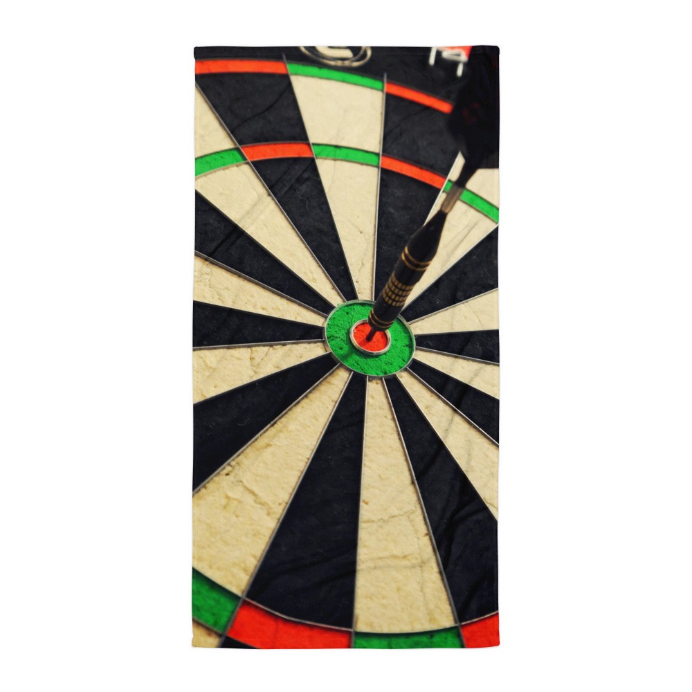 Darts Beach Towel – Bullseye Funny Beach Towels